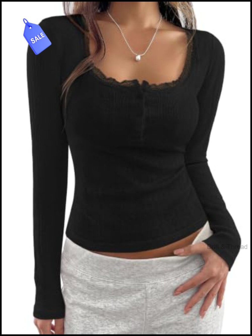 PRETTYGARDEN Womens Long Sleeve Henley Shirts Going Out Tops